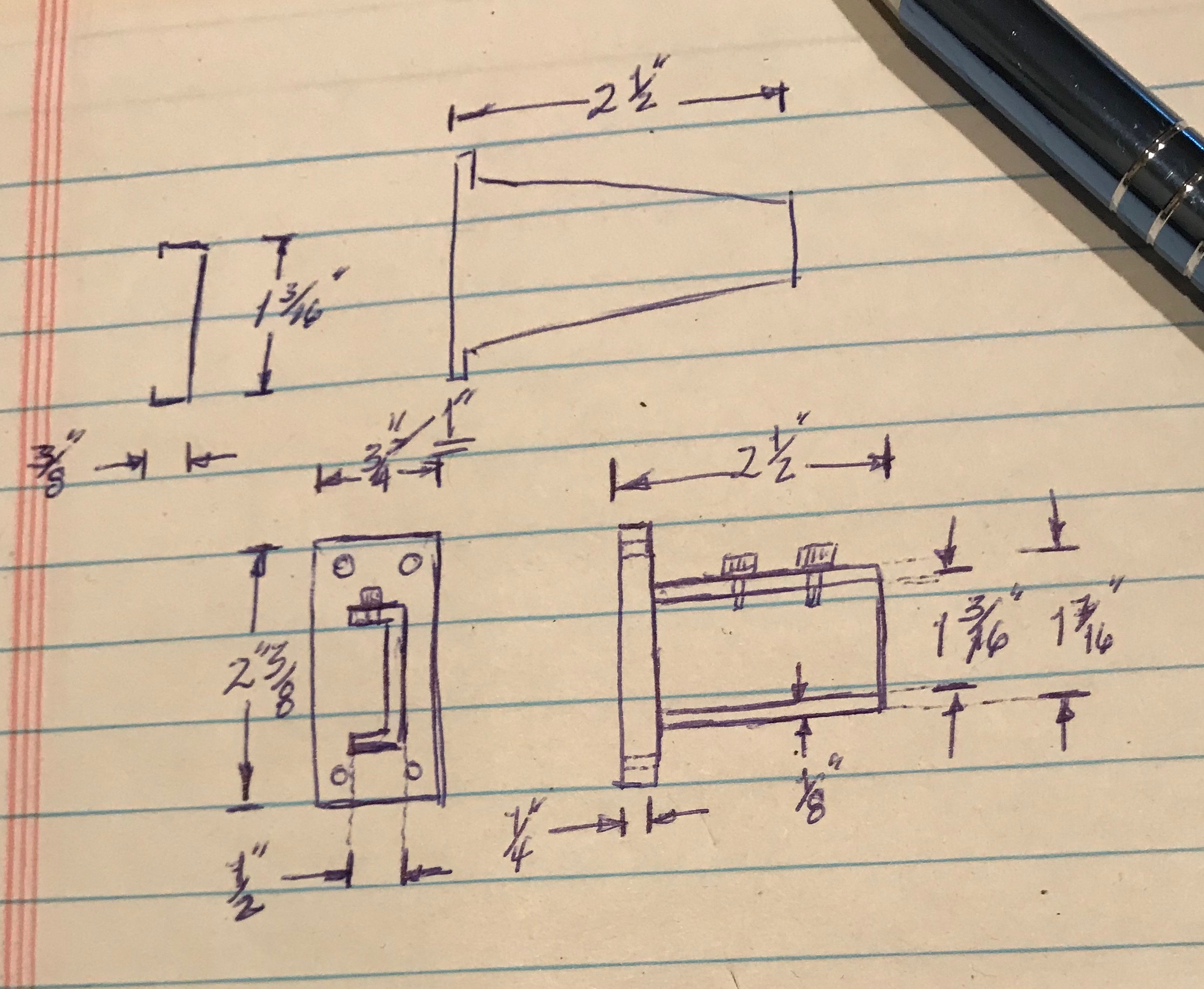 Drawer bracket plan